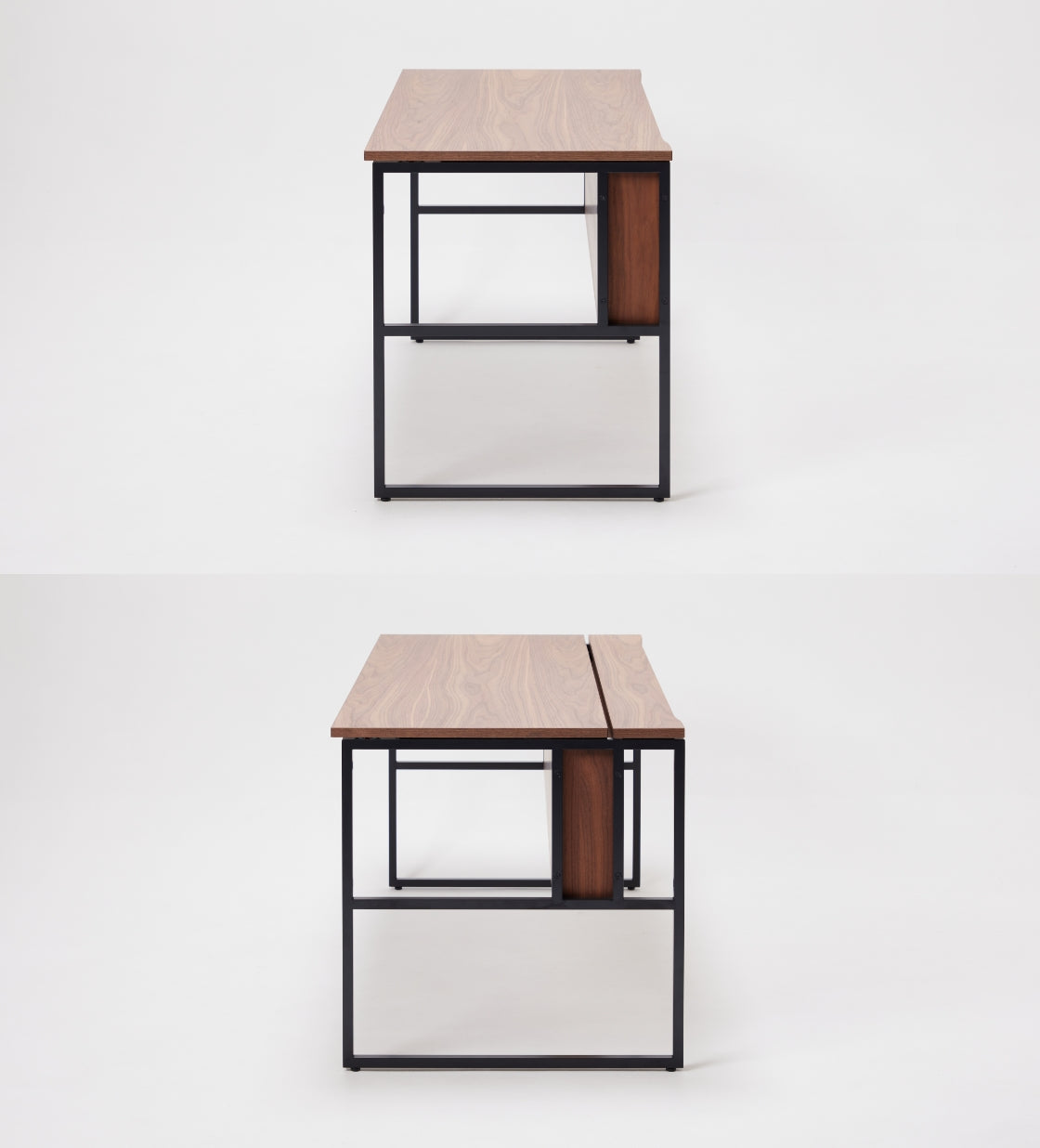 WAAKstation 2はサイズ幅120cm、奥行き70cm、高さ71cmのバリエーションを追加。ウォールナットとオークの2つの材種からお選びいただけます。